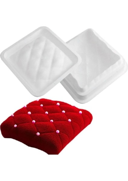 Silikon Kapitone Kek Kalıbı 16X16X5.3 cm modelleri