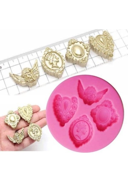 Silikon 4'lü Madalyon Kalıbı