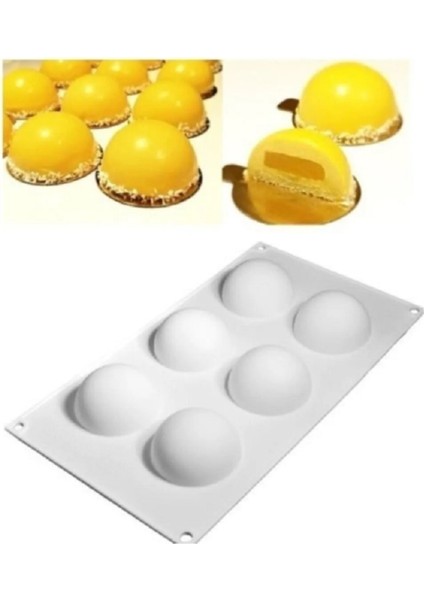 Silikon Kek Kalıbı 6 Lı Yarım Küre 30X17,5 cm fiyatları