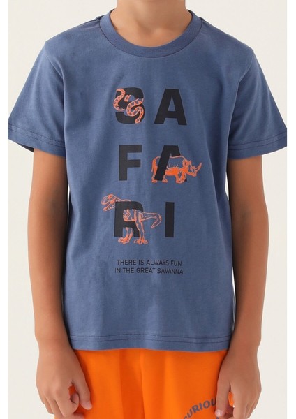 %100 Pamuk Kısa Kol Erkek Çocuk Pijama Takım 3366 fırsatları