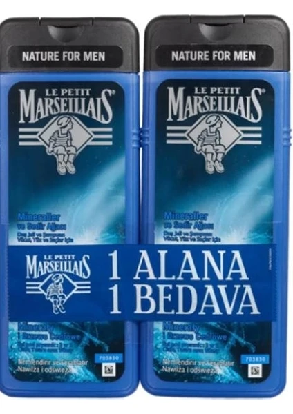 Le Petit Marseillais Mineraller ve Sedir Ağacı Duş Jeli 400 ml x2