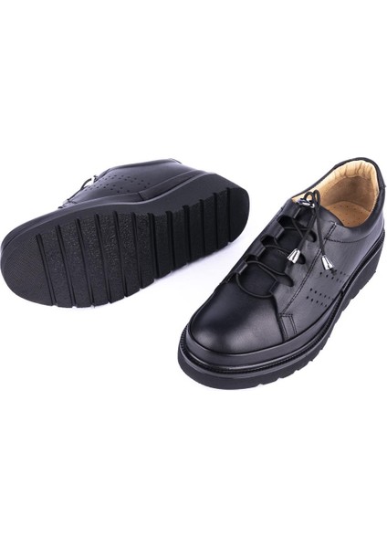 Deri Yumuşak Rahat Ortopedik Lastik Bağlı Ayakkabı indirimleri