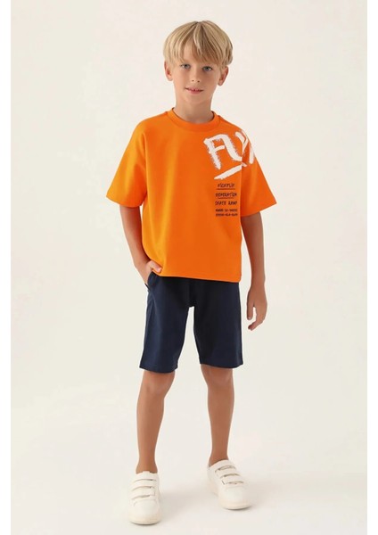 %100 Pamuk Erkek Çocuk Bermuda Takım 3352