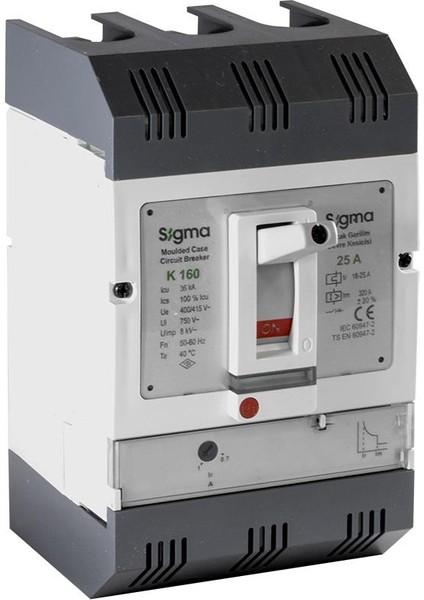 3K160080 3X80A 36KA Termik Manyetik Şalter 56-80A Ayarlı