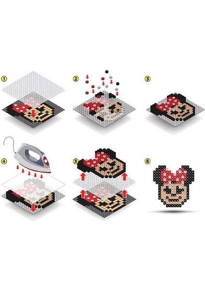 Disney Minnie Mouse Boncuk Aktivite ve Oyuncak Seti 5 Figür-Pixel Pixel B16-04