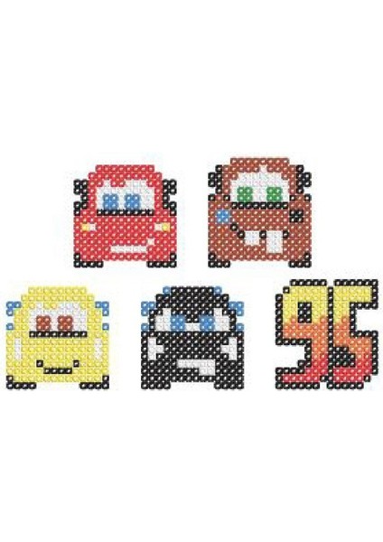 Disney Cars Boncuk Aktivite ve Oyuncak Seti 5 Figür-Pixel Pixel B16-02