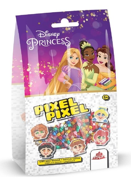 Disney Princess Boncuk Aktivite ve Oyuncak Seti 5 Figür-Pixel Pixel Boncuk B16-05