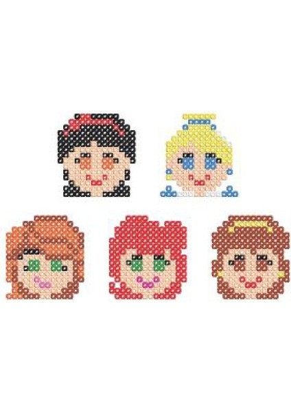 Disney Princess Boncuk Aktivite ve Oyuncak Seti 5 Figür-Pixel Pixel Boncuk B16-05