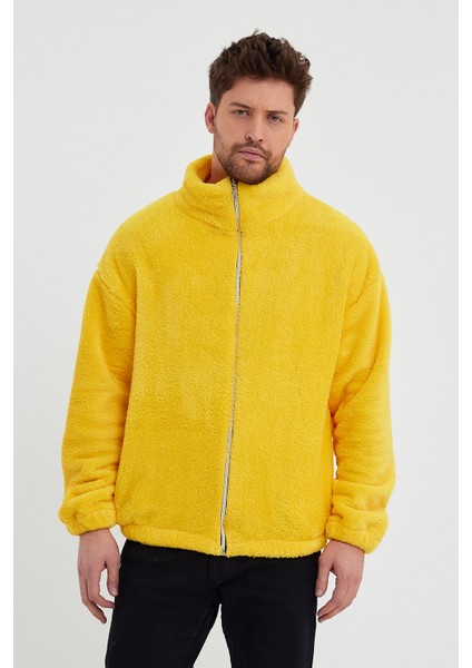 Sarı Erkek Hırkası, Fermuarlı Hırka, Peluş Hırka, Oversize Hırka fiyatları
