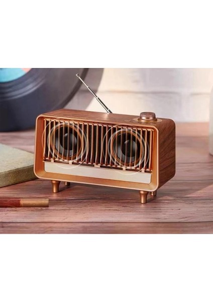 AS25 Nostaljik Şarjlı Fm Radyo, Handfree+Aux+Usb ve Tf Card Okuyuculu Mp3