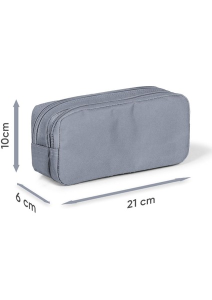 Iki Bölmeli Kalem Çantası Lacivert Mavi Astronot Desenli fırsatları