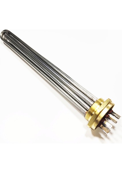 Otoklav Isıtıcı Rezistans 12,5kw 2 Inç Trifaze 40CM CR304 5 Elemanlı Soketli