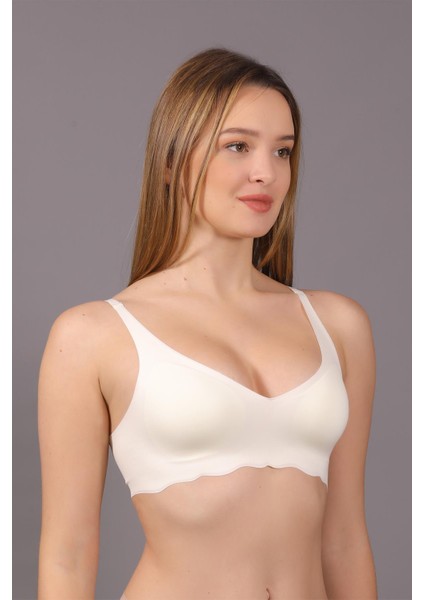 Kadın Lazer Kesim Ince Süngerli Ekru Hayalet Sütyen C0T5N1O633 fiyatları