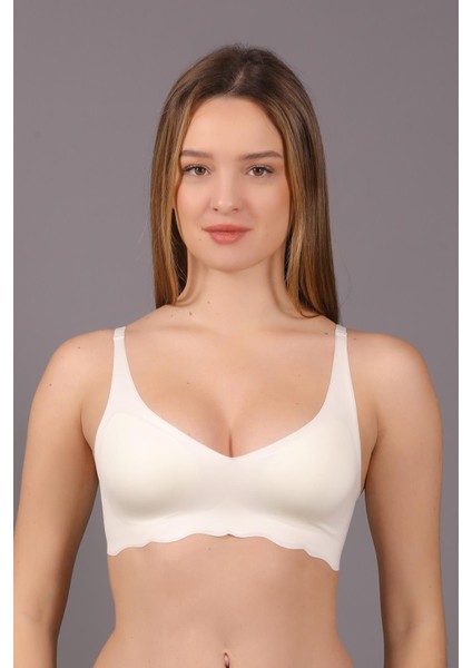 Kadın Lazer Kesim Ince Süngerli Ekru Hayalet Sütyen C0T5N1O633 fırsatları