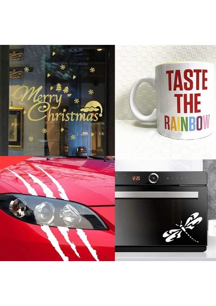 No.9 Stili 30CMX25CM Çok Renkli Yapışkanlı El Sanatları Kalıcı Vinil Rulo Tasarım Yazı Filmi Kupa Camı Çıkartma Noel Kartı Dıy Kendinden Yapışkanlı Film (Yurt Dışından) modelleri