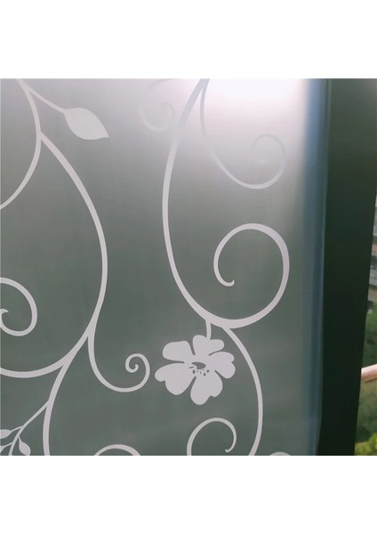 No.14 Tarzı 58X200CM cm Saydam Opak Kendinden Yapışkanlı Cam Filmi Sürgülü Kapı Balkon Banyo Gizlilik Vinil Cam Çıkartması Fensterfolie (Yurt Dışından)