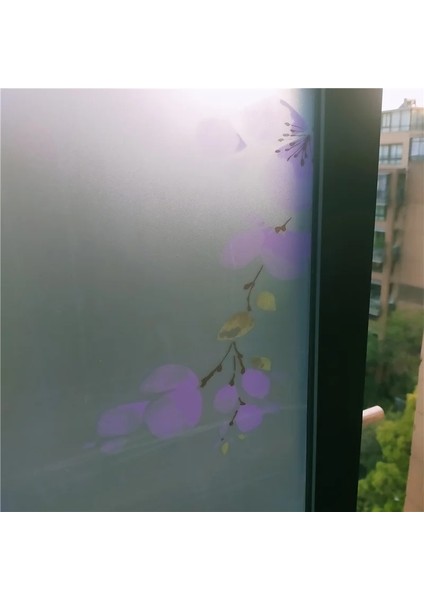 No.18 Stili 58X200CM cm Saydam Opak Kendinden Yapışkanlı Cam Filmi Sürgülü Kapı Balkon Banyo Gizlilik Vinil Cam Çıkartması Fensterfolie (Yurt Dışından)