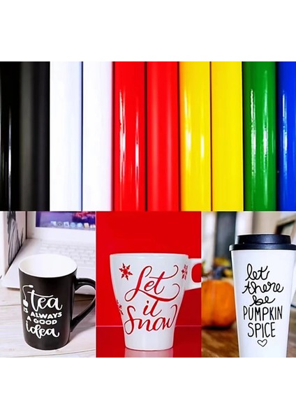 Yeşil Stil 30CMX20CM Çok Renkli Kalıcı Yapışkanlı Vinil Rulo Cricut Tasarım Yazı Filmi Bardak Cam Çıkartma Kart Dıy Kendinden Yapışkanlı Film (Yurt Dışından) fiyatları