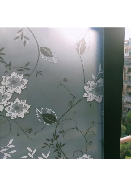 No.20 Tarzı 45X200CM cm Saydam Opak Kendinden Yapışkanlı Cam Filmi Sürgülü Kapı Balkon Banyo Gizlilik Vinil Cam Çıkartması Fensterfolie (Yurt Dışından)