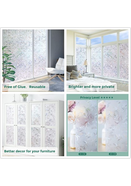 Bej Tarzı 60X200CM Pencere Gizlilik Filmi Buzlu Cam Kapı Filmi Güneş Uv Engelleme Statik Tutunur Yapışkansız Isı Kontrolü Ev Ofis Dekor Çıkartmalar (Yurt Dışından) modelleri
