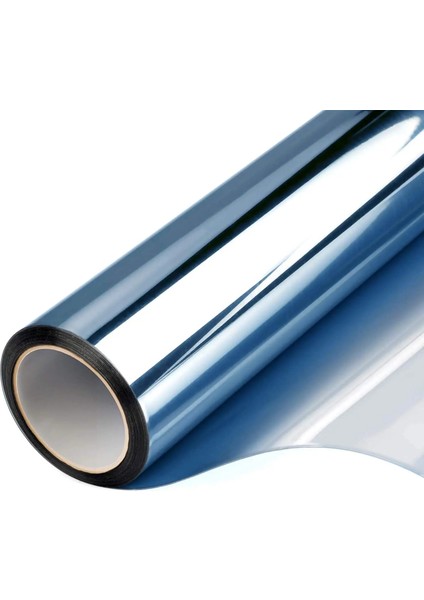 Mavi-Gümüş Tarzı 40X300CM Pencere Gizlilik Filmi, Tek Yönlü Ayna Filmi Gündüz Anti Uv Güneş Engelleme Isı Kontrolü Yansıtıcı Cam Tonu Etiket Ev Ofis Için (Yurt Dışından)