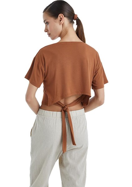 Kadın Kısa Kol Tarçın Pijama Takımı C4T9N3O06-