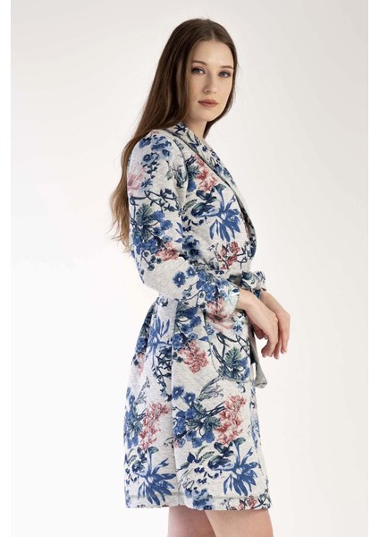 Kadın Uzun Kol Kapitone Gri Melanj Sabahlık C2T0N1303 modelleri