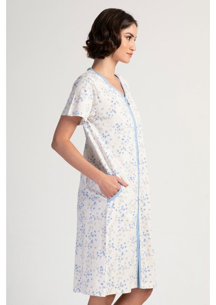 Kadın Kısa Kol Ekru Fermuarlı Ev Elbisesi C2T8N3113 fiyatları