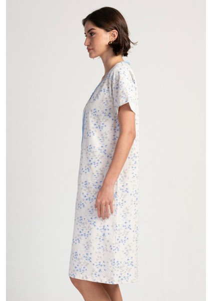 Kadın Kısa Kol Ekru Fermuarlı Ev Elbisesi C2T8N3113 modelleri