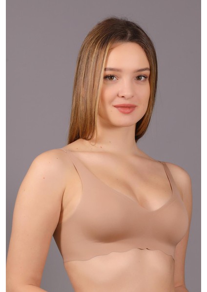 Kadın Lazer Kesim Ince Süngerli Capucıno Hayalet Sütyen C0T5N1O633