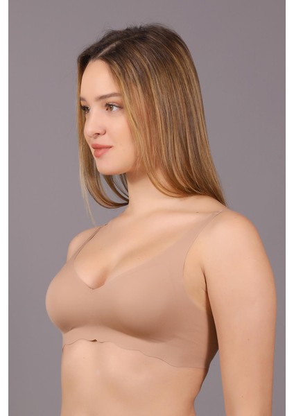 Kadın Lazer Kesim Ince Süngerli Capucıno Hayalet Sütyen C0T5N1O633 modelleri