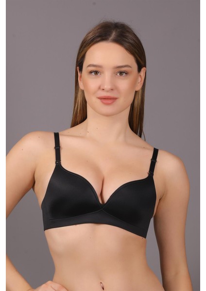 Kadın Lazer Kesim Ince Süngerli Siyah Hayalet Sütyen C5T4N1O633