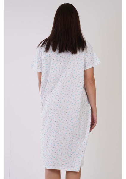 Kadın Büyük Beden Kısa Kol Green Gecelik C4T8N3161 fırsatları