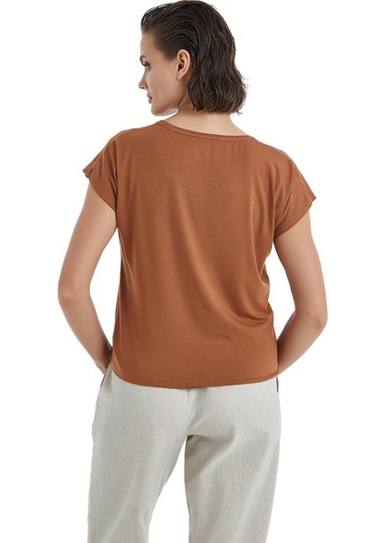 Kadın Kısa Kol Kahverengi Pijama Takımı C5T9N3O06- modelleri