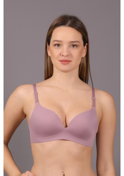 Kadın Lazer Kesim Ince Süngerli Gül Kurusu Hayalet Sütyen C5T4N1O633