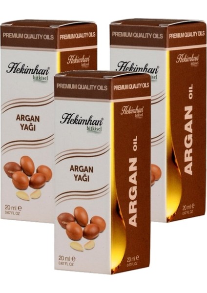 Argan Yağı 20 ml 3 Adet