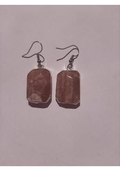 Marka Doğal Taş Altı Köşe Mix Küpe