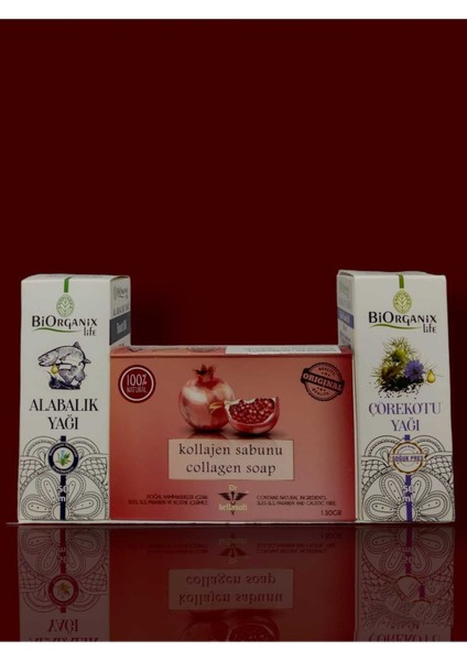 Alabalık Yağı + Kolajen Sabun + Çörek Otu Yağı