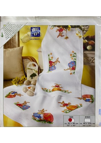 Işlemelik Masa Örtüsü 80*80 cm 360