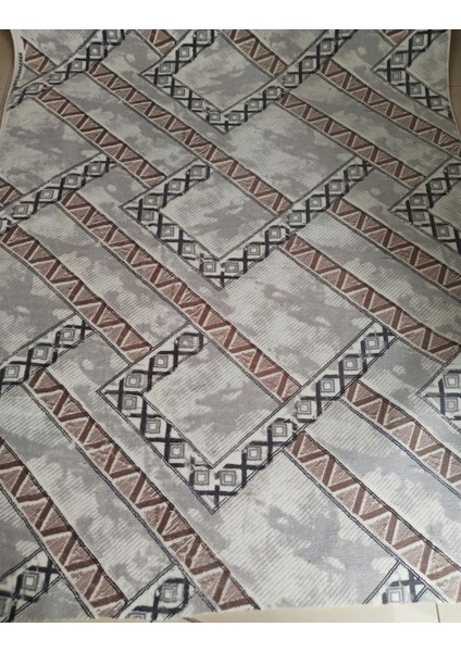 Kilim Desenli Yıkanabilir Kaymaz Taban Dört Mevsimlik Salon, Banyo, Balkon, Genç Odası Kesme Yolluk