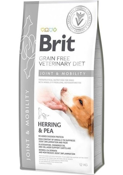 Brit Care Gf Veterinary Diets Dog Joint & Mobility Herring & Pea 12 kg