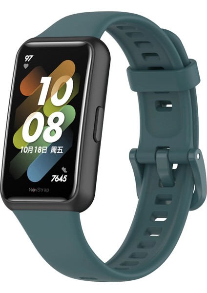 Huawei Band 7 ile Uyumlu Kordon Tam Uyumlu Pimli Liquid Silikon Kordon Kayış