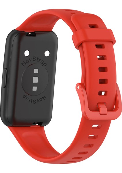 Huawei Band 7 ile Uyumlu Kordon Tam Uyumlu Pimli Liquid Silikon Kordon Kayış