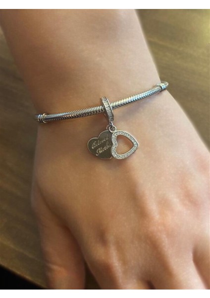 Gümüş Kalp Detaylı Charm fiyatları