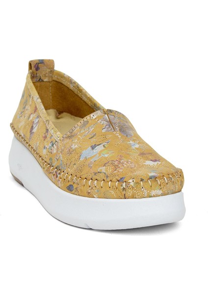 Elit MN057C Kadın Hakiki Deri Espadril Sarı fiyatları