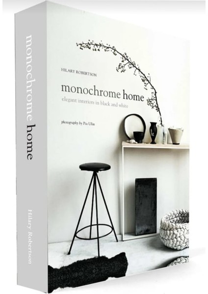 140 Monochrome Home Dekoratif Kitap Kutusu