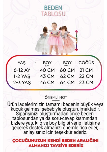 Bebek Kız Çocuk Doğum Günü Parti Düğün Elbise Tüllü Tütü Astarlı Çocuk Giyim bebek giyim Kız Bebek