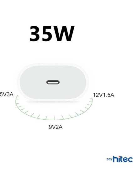 PD35W Type-C Çıkışlı Ev Tipi Şarj Aleti Başlık