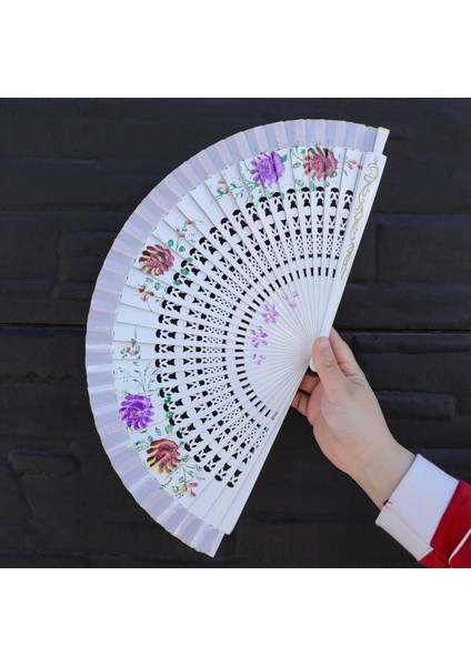 Bambu Çiçekli Yelpaze