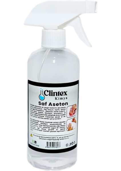 Clintex Kimya Spreyli Saf Aseton %99.9 500 ml